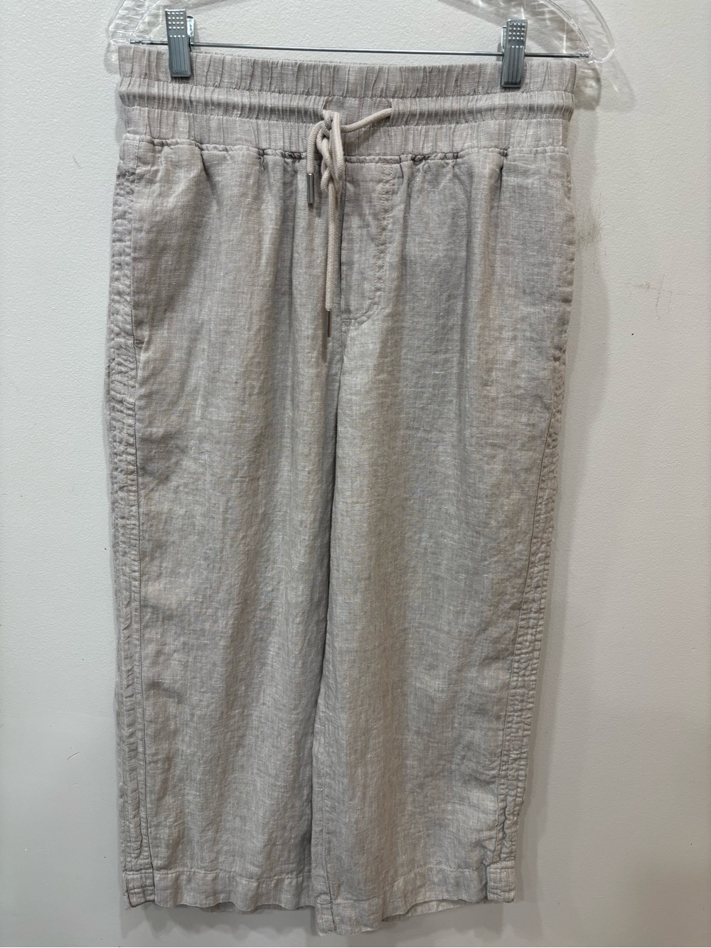 Quince Linen Wide Leg Pull On Drawstring Olive Pants Women’s Size Medium